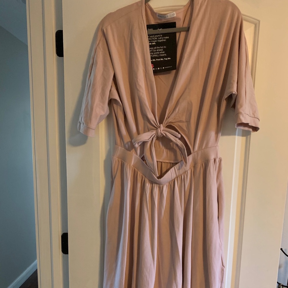 Rebdolls pink midi dress